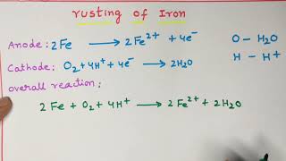 Trick to remember Reactions of Rusting of ironElectrochemistryASN CHEMISTRY [upl. by Ellehcirt]