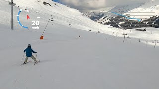 Upto 35MPH Skiing Blue RHODODENDRON with 10yr old son  Apr 2023 [upl. by Lienahs429]