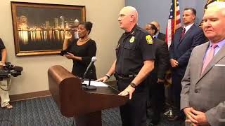 Full video Derlyn Roberts faking sign language at TPD news conference [upl. by Ecirad]