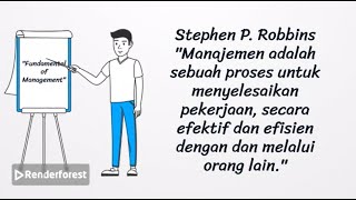 Teori Manajemen Stephen P Robbins [upl. by Reffinnej]