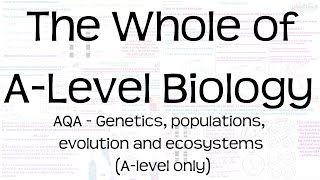 The whole of AQA ALevel Biology  Genetics populations evolution and ecosystems  Revision [upl. by Clein]