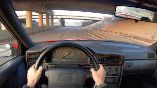 1997 Volvo 850 R 5Speed Manual  POV Sunrise Drive Binaural Audio [upl. by Sell]