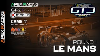 Evolution Sim Racing GT3 Championship  S6  Round 1 at Le Mans [upl. by Cassaundra]