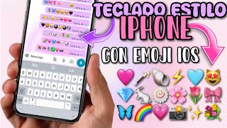 ˚∘🐚˙Teclado estilo 𝗶𝗣𝗵𝗼𝗻𝗲 con emojis de iPhone y sonidos de iPhone◡̈ [upl. by Noruq467]