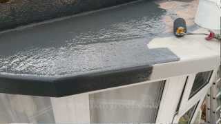 How to FIBREGLASS A ROOF  How to Fibreglass a Bay Roof DIY [upl. by Droflim]