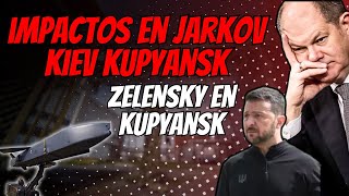 ATAQUES RUSOS impactan Jarkov Kiev Kupyansk  VISITA Zelensky a Kupyansk  Misiles de crucero Taurus [upl. by Marius]