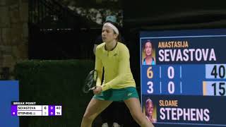 Anastasija Sevastova vs Sloane Stephens ATX Open 2024 Match Highlights [upl. by Aisnetroh]