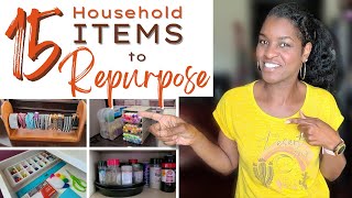 15 Household Items to Repurpose for Home Organization Super Quick and Easy Ideas [upl. by Kearney882]