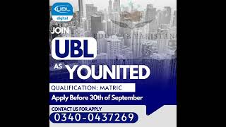 Bank jobs  Ubl jobs announcement  UBL BANK [upl. by Enomar]