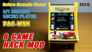 마이 아케이드 팩맨 6가지 게임으로 개조MY ARCADE Micro Player™ PACMAN 6 Game Hack MOD [upl. by Anelleh]