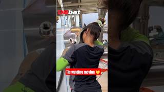 Tig Welding Moving 🤍 tig mig shorts views subscribe [upl. by Darryl]