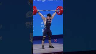 Liu Huanhua 185kg snatch it is a 5kg PB [upl. by Mohl]