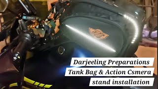 Tank Bag setup Action camera stick Installation amp FJG fog lamp Instalatation and test [upl. by Ayoted]