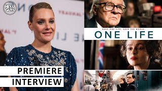 One Life Premiere  Romola Garai on honouring the life of an incredible woman [upl. by Leighton]