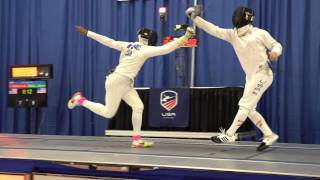 Curtis McDowald v James Kaull Final Div 1 Mens Epee January NAC 2017 [upl. by Breger]