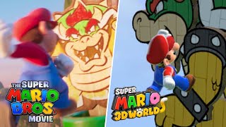 Super Mario Bros Movie Level Recreated in Super Mario 3D World [upl. by Apfel423]