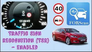 Traffic Sign Recognition TSR  Enabled  Disabled  Ford Mondeo mk5 Smax Galaxy Edge  Forscan [upl. by Aicelav]