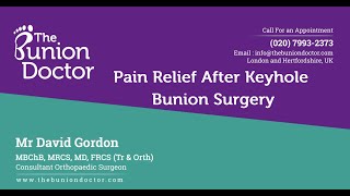 Pain Relief after Keyhole Bunion Surgery [upl. by Eissirc788]