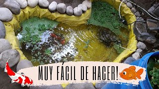 COMO HACER UN ESTANQUE PARA PECES BARATO EN 2 DÍAS 🐠🐟 [upl. by Gradeigh381]