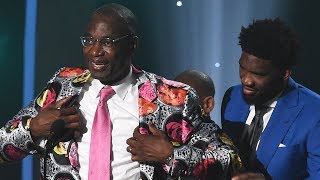 Dikembe Mutombo  Sager Strong Award  2018 NBA Awards [upl. by Aiker]