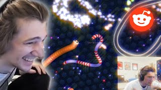 xQc reacts to Bury Me Slitherio edition [upl. by Muscolo324]