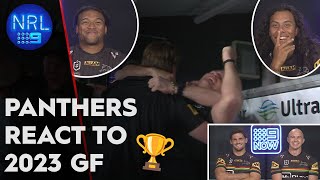 Panthers players relive the 2023 Grand Final and react to coach cam 🏆  NRL on Nine [upl. by Chelsy]