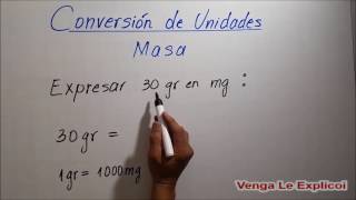 Conversion de Unidades de Masa [upl. by Eusassilem]