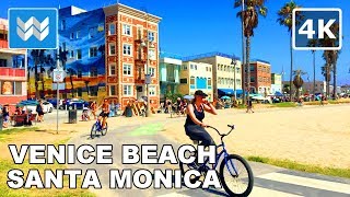 🚴 Venice Beach ● Santa Monica ● Pacific Palisades  Virtual Cycling Bike Ride  California USA 4K [upl. by Nawotna]