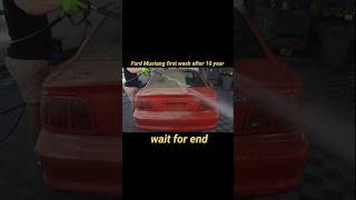 Ford Mustang car first wash after 10 year trending mustang ytshorts asmr carcreative restorati [upl. by Ehcram]