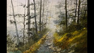 Watercolor Landscape Tutorial [upl. by Loginov]