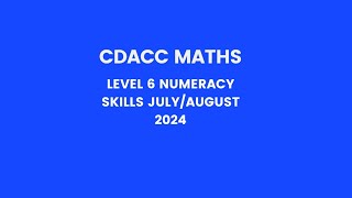 Numeracy Skills Level 6 JulyAugust 2024 Qn 14a [upl. by Nathan]