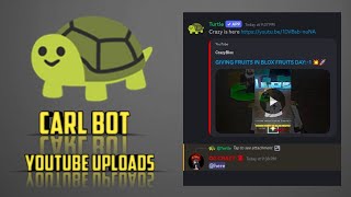 HOW TO MAKE CARL BOT YT NOTIFICATIONS COMMAND  TUTORIAL  CRAZYBLOX💥🚀 [upl. by Attey]