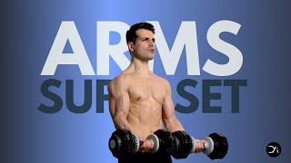 15 minute BICEPS TRICEPS Superset Workout Dumbbells [upl. by Lrac126]