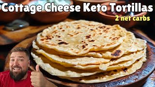 The Worlds Best Keto Tortillas  Cottage Cheese Based Easy and fast [upl. by Earehc]