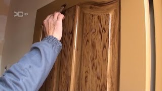 Imitacion a madera en Puertas metálicas [upl. by Enilorac992]