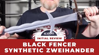 Initial review of the Black Fencer MontanteZweihander Flamberge V4 synthetic great sword [upl. by Conte931]