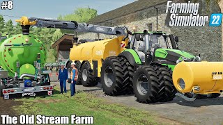 Spreading SLURRY and Feeding animals│The Old Stream Farm│FS 22│ Timelapse 8 [upl. by Elletnohs945]