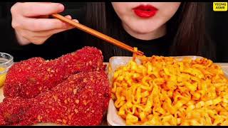 ASMR MUKBANG FRIED CHICKEN CHEETOS WITH CARBO FIRE NOODLES  PART 127 [upl. by Ahsilla]