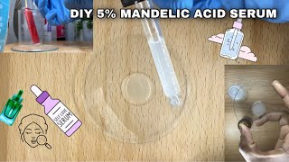 HOW TO MAKE 5 MANDELIC ACID FACE SERUM  GENTLE CHEMICAL EXFOLIANT [upl. by Klockau747]