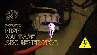 High Voltage Arc Generator using Flyback Transformer  25000V  DIY [upl. by Juxon]