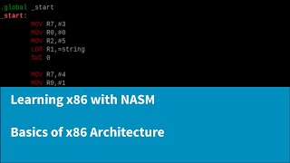 Learning x86 With NASM  Basics of x86 Architecture [upl. by Ebag]