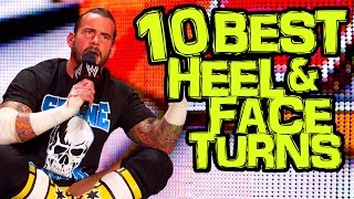 10 BEST Heel and Face Turns in Pro Wrestling [upl. by Ennove]