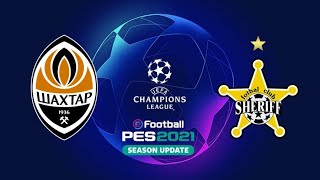 SHAKHTAR DONETSK VS FC SHERIFF TIRASPOL FASE DE GRUPOS  CHAMPIONS LEAGUE  PES 20212022 J6 [upl. by Dnalwor908]