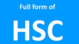 Full form of HSC  What is HSCUrduHindi by Easy Learning 700 [upl. by Turro]