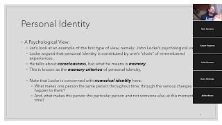 Personal Identity Part II  Mind World and Knowledge  Dr Josh Redstone [upl. by Adnahcir]