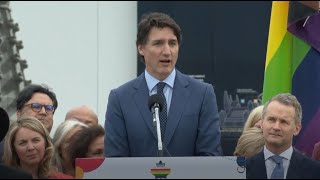 PM Justin Trudeau attends flagraising ceremony for Pride Month – June 8 2023 [upl. by Gaeta]