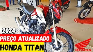 HONDA TITAN 160CC VERMELHA 2024 [upl. by Odrareg]