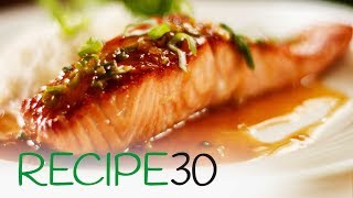 Quick and Easy Honey and Soy Glazed Salmon Pan Seared [upl. by Gillead]