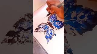 Butterfly art with leaf art viralvideo shorts drawing butterfly pastel [upl. by Ynaffital]