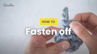 How to fasten off in crochet [upl. by Aitsirhc]